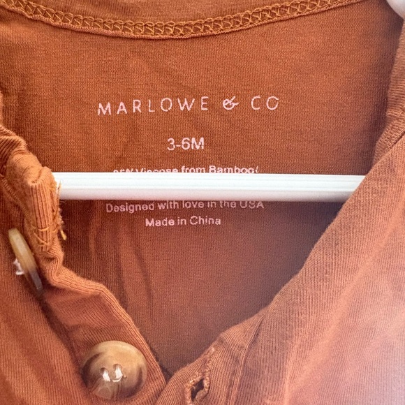 Marlow Chestnut Kids Bodysuit with Buttons - Picture 3 of 3